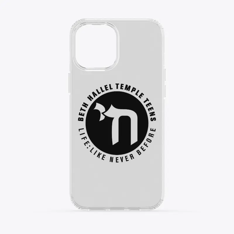 Temple Teen Clear iPhone Case (Black)