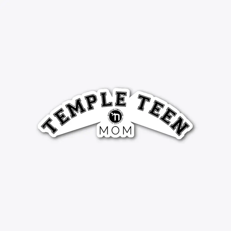 Temple Teen Mom Sticker (Black)