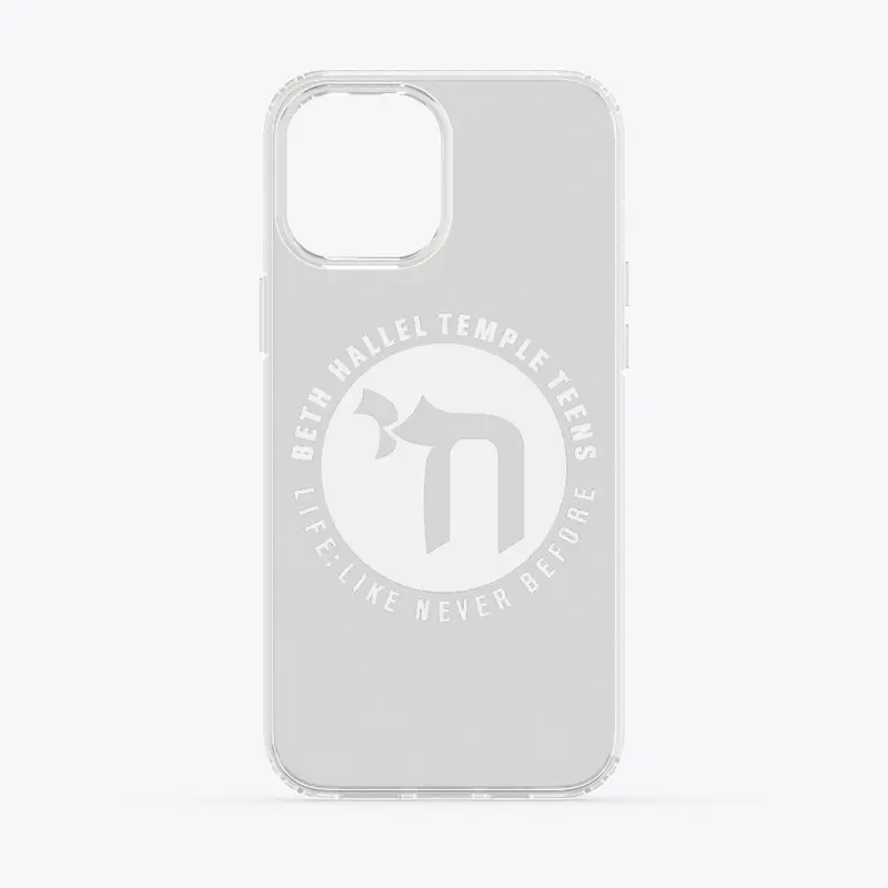 Temple Teen Clear iPhone Case (White)